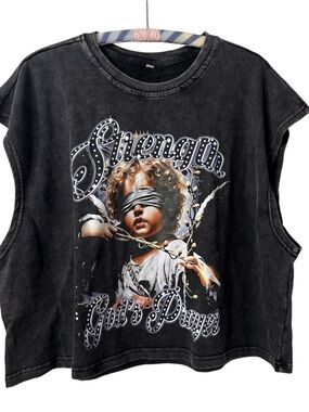 Women’s Graphic Muscle Tee - Strength God's Prayer Size Large